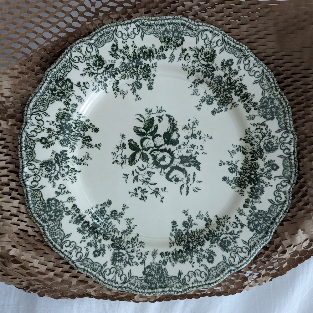 Zara Home Floral Earthenware Dinner Plate